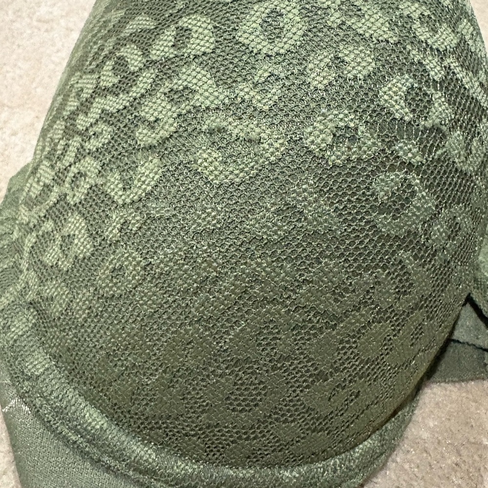 PINK Victoria's Secret Olive Lace Bra - Picture 2 of 4